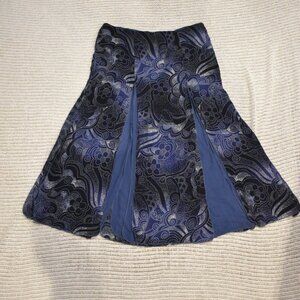 Vintage Tribal blue patterned skirt